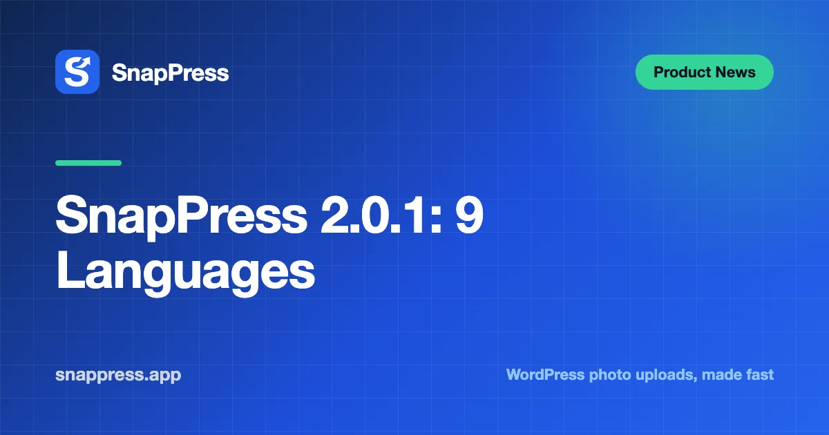 SnapPress 2.0.1: 9 Languages — SnapPress