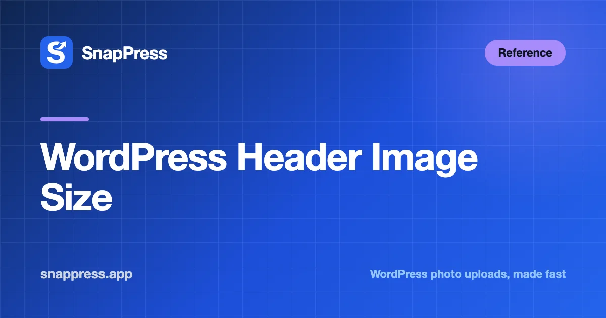 WordPress Header Image Size — SnapPress